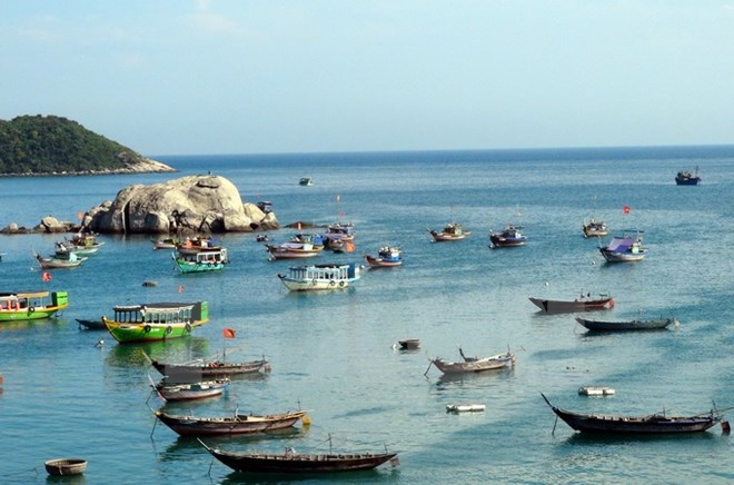 Phong cảnh biển đảo Cù Lao Chàm. (Ảnh: Đỗ Trưởng/TTXVN)